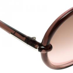 Pre Owned Tom Ford Lilac TF 167 Caithlyn Oversized Round Sunglasses