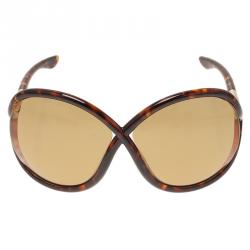 Pre Owned Tom Ford Tortoise Frame Francoise Sunglasses