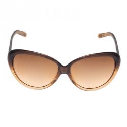 Pre Owned Tom Ford Brown Anabelle Cat Eye Sunglasses