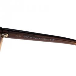Pre Owned Tom Ford Brown Anabelle Cat Eye Sunglasses