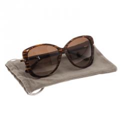 Pre Owned Tom Ford Brown Linda Cat Eye Sunglasses