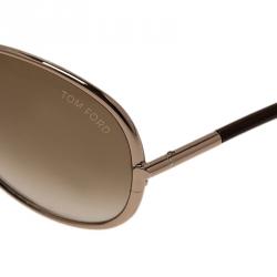 Pre Owned Tom Ford Silver Iris Round Sunglasses