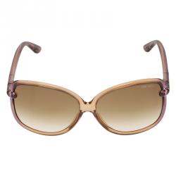 Pre Owned نظارة شمسية توم فورد كال أرجواني وبني