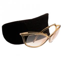 Pre Owned Tom Ford Beige Whitney Sunglasses