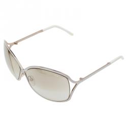 Pre Owned Tom Ford Cream Rickie Square Sunglasses