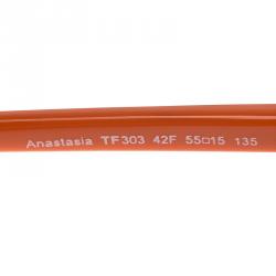 Pre Owned Tom Ford Orange Anastasia Cat Eye Sunglasses