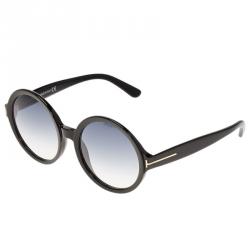 Pre Owned Tom Ford Black Juliet Round Sunglasses 