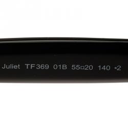 Pre Owned Tom Ford Black Juliet Round Sunglasses 