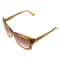 Pre Owned Tom Ford Brown TF280 Lana Cateye Sunglasses