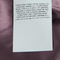 Pre Owned Tom Ford Burgundy Fur-Trim Quilting Detail Leather Jacket S