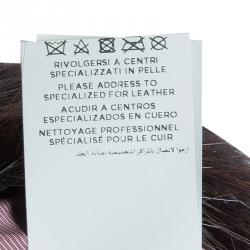 Pre Owned Tom Ford Burgundy Fur-Trim Quilting Detail Leather Jacket S