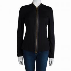 مملوكة مسبقًا Tom Ford Black Knit Zip Detail Cardigan S