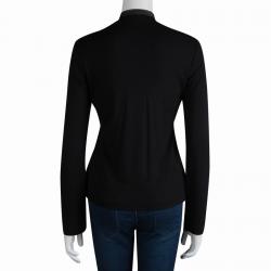 مملوكة مسبقًا Tom Ford Black Knit Zip Detail Cardigan S