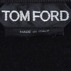 مملوكة مسبقًا Tom Ford Black Knit Zip Detail Cardigan S