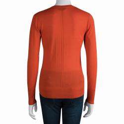 Pre Owned Tom Ford Red Cashmere V-Neck Sweater S