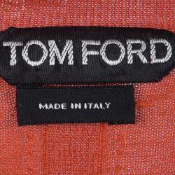 Pre Owned Tom Ford Red Cashmere V-Neck Sweater S