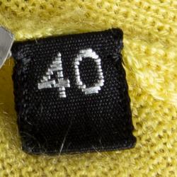 Pre Owned Tom Ford Yellow Cashmere Top and Cardigan Set S