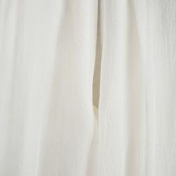 Pre Owned Tom Ford Cream Pleated Silk Neck Tie Detail Sleeveless Top S