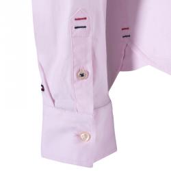 Tommy Hilfiger Pink Cotton Long Sleeve Shirt M