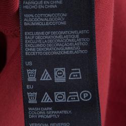 Tommy Hilfiger Red Cotton Polo T-Shirt Dress L