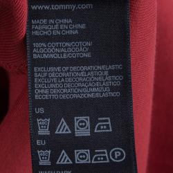 Pre Owned Tommy Hilfiger Red Cotton Polo T-Shirt Dress L