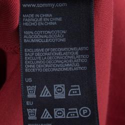 Tommy Hilfiger Red Cotton Polo T-Shirt Dress M