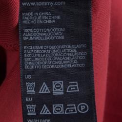 Pre Owned Tommy Hilfiger Red Cotton Polo T-Shirt Dress M