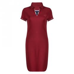 Tommy Hilfiger Red Cotton Polo T-Shirt Dress S