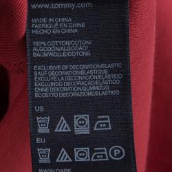 Tommy Hilfiger Red Cotton Polo T-Shirt Dress S