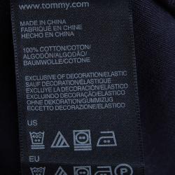 Pre Owned Tommy Hilfiger Navy Blue Cotton Polo T-Shirt Dress L