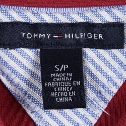 Tommy Hilfiger Red Cotton Polo T-Shirt Dress S