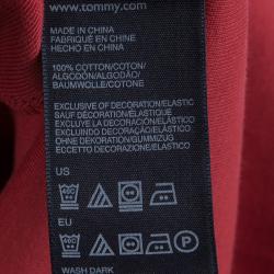 Tommy Hilfiger Red Cotton Polo T-Shirt Dress S