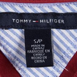 Tommy Hilfiger Red Cotton Polo T-Shirt Dress S