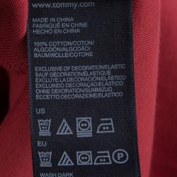 Tommy Hilfiger Red Cotton Polo T-Shirt Dress S