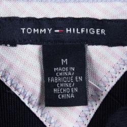 Pre Owned Tommy Hilfiger Navy Blue Cotton Polo T-Shirt Dress M