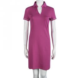 Tommy Hilfiger Pink Cotton Polo T-Shirt Dress M 