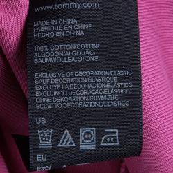 Tommy Hilfiger Pink Cotton Polo T-Shirt Dress M 