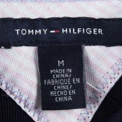 Pre Owned Tommy Hilfiger Navy Blue Cotton Polo T-Shirt Dress M