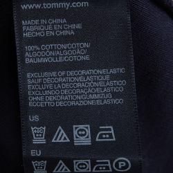 Pre Owned Tommy Hilfiger Navy Blue Cotton Polo T-Shirt Dress M