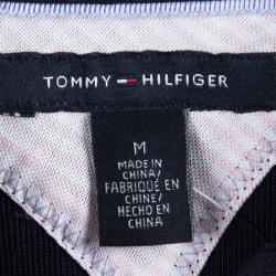Pre Owned Tommy Hilfiger Navy Blue Cotton Polo T-Shirt Dress M