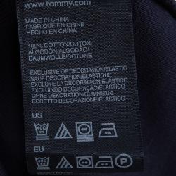 Pre Owned Tommy Hilfiger Navy Blue Cotton Polo T-Shirt Dress M