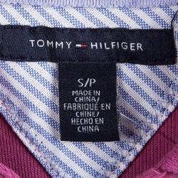 Pre Owned Tommy Hilfiger Pink Cotton Polo T-Shirt Dress S