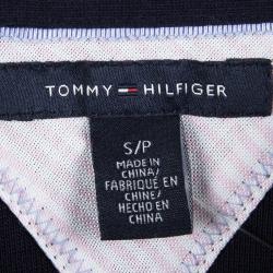 Pre Owned Tommy Hilfiger Navy Blue Cotton Polo T-Shirt Dress S