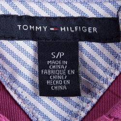 Pre Owned Tommy Hilfiger Pink Cotton Polo T-Shirt Dress S