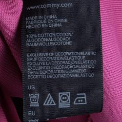 Pre Owned Tommy Hilfiger Pink Cotton Polo T-Shirt Dress S