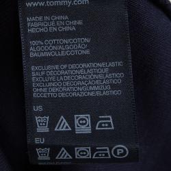 Pre Owned Tommy Hilfiger Navy Blue Cotton Polo T-Shirt Dress L