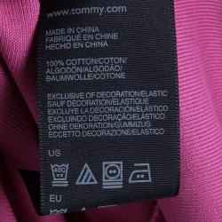 Tommy Hilfiger Pink Cotton Polo T-Shirt Dress L