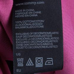 Pre Owned Tommy Hilfiger Pink Cotton Polo T-Shirt Dress L