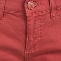 Tory Burch Jasper Red Washed Denim Skinny Ankle Grazer Jeans M