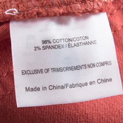 Tory Burch Jasper Red Washed Denim Skinny Ankle Grazer Jeans M